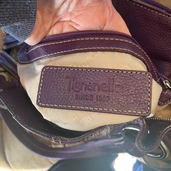 Tignanello Purple Leather Purse - Picture 5 of 9